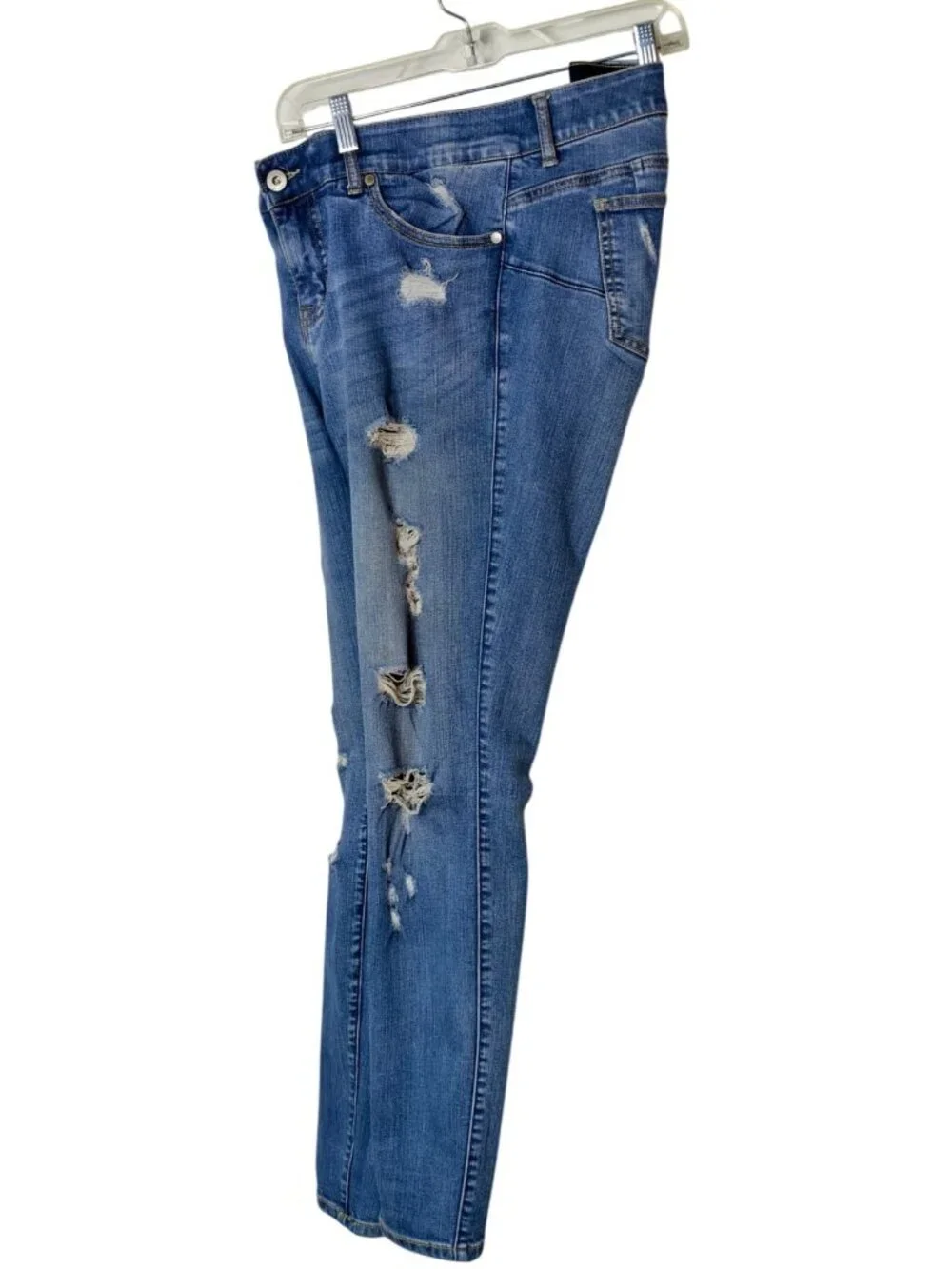 Torrid Premium 18 Stretch Jeans Bombshell Skinny Distressed Blue Curvy Boyfriend